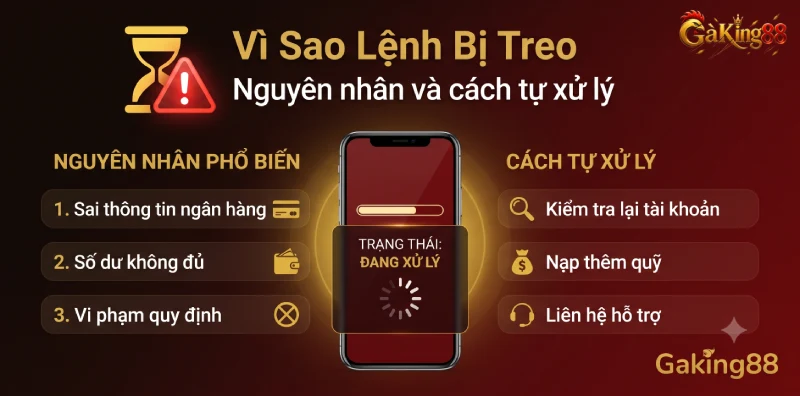 Phần lớn lệnh rút bị treo đến từ sai sót hội viên có thể tự sửa